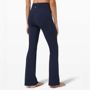 Navy Blue Extra High Flare Leggings from Lulu Lemon | size 4